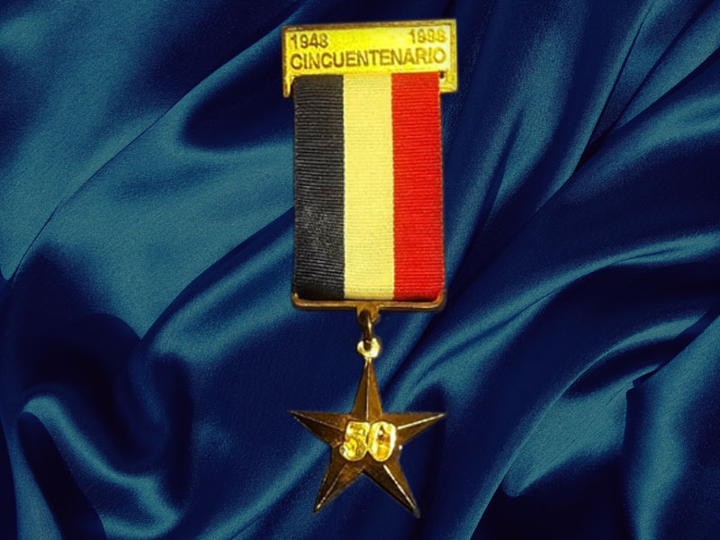 Medalla Conmemorativa Cincuentenario Cuerpo de Bomberos de Conchali 1948 - 1998